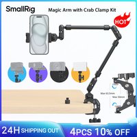 SmallRig Magic Arm z zestawem zacisków krabowych, regulowane mocowanie do statywu biurkowego, ramię wysięgnika, do smartfonów, kamer internetowych,
