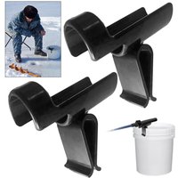 1 Pcs Bucket Rod Storage Holder Multifunctional Ice Fishing Pole Stand Fishing Rod Tool Lightweight Portable Rack for All Angler