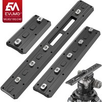 EVUMO Arca Rail Mount Adapter Base 80/180/240mm M-LOK Aluminum Quick Release Plate for Arca-Swiss RRS Tripod Hunting Accessories