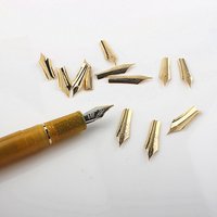 JinHao Hero Nib 26mm 5 Pcs Hero Yong Sheng Majohn Fountain Pen Universal Replace Bent (Curved) 1.0mm F, EF 0.38mmTip