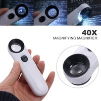 40X LED Light Magnifying Glass Loupe Handheld Microscope Magnifier Illuminated lamp For Reading Jewelry