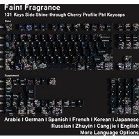 PBT Keycaps Dye-Sub Side light Cherry Profile 131 Keys Korean For Mechanical Keyboard Spanish Arabic French German Russian