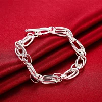Street Fashion Fine Creative Circle Chain 925 Sterling Silver Bracelet For Woman Jewelry Wedding Accessories Party Gifts