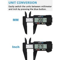 150mm Plastic Digital Vernier Caliper with LCD Display - Mini Precision Measuring Tool for Students & Engineers