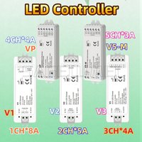V1 V2 V3 VP V5-M Skydance DC12-24V 1/2/3/4/5CH RGBW RGB+CCT RGB Controller 2.4G For Led Strip Light Single Color CCT LED Dimmer