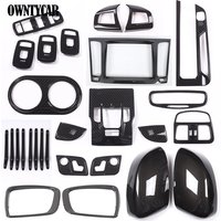 For Maserati Levante 2016-2025 ABS Carbon Fiber Car Glass Lifting Navigation Decoration Steering Wheel Button Frame Cover Trim