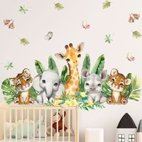 Giraffes and Elephants Wall Stickers Are Interesting Home Decorations Used for Living Room and Bedroom Decoration