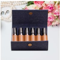 Scented Oil Bag Denim PU Leather Roller Bottle Organizer Luxury Travel Storage Pouch for Essential Oils
