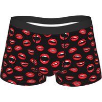 Red woman lips seamless Image Underwear Print Boxershorts High Quality Men Panties Funny Boxer Brief Gift