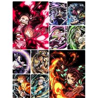 Anime Demon Slayer Diamond Painting 5D Full Drill Anime Character HD Wall Art DIY Kit for Living Room Bedroom Decor