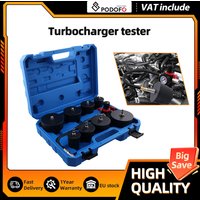 Podofo Turbo-Boost-Lecktester-Set, Turbo-System-Leckdetektor mit 4 Paar Stufenadaptern 1-3/8"- 3-1/2" für Autoreparaturen