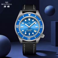 Seagull Color Holiday Men Watch Titanium Case Wristwatch Automatic Mechanical Clock 20Bar Waterproof Diving Luminous Watch 414
