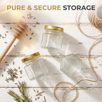 Bulk Mini Hexagonal Jars Lid Ideal for Spices Honey Jam Wedding Favor Kitchen Storage Clear Jars