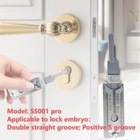 4-1PCS Key Decoder Stainless Steel Precision Hook and Pick Set O-ring Pickup Hand Tool Kits Lock Decoder Maintenance Repair Kit