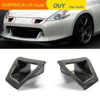OUY For Nissan 370Z Z34 2009-2020 Front Bumper Side Air Vent Duct Intake Cover Carbon Fiber Car Engine Bonnet Hood Scoop Outlet