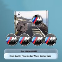 4Pcs 56/68mm Floating Car Wheel Center Caps For BMW 50th Anniversary – Fit M Emblem F52 F20 F21 E87 F45 F23 E90 E36 G31 F07 F48