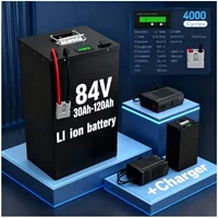 84v 50Ah 30Ah 100Ah 60Ah 80Ah lithium ion battery BMS for 4000W 5000W inverter motorcycle golf cart + 10A charger.
