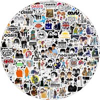 135Pcs Oasis Band Season 2 Rock Mini Stickers DIY Decor For Phone Diary Stationery Golden Memory Stickers Store