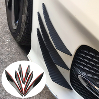 6pcs/set Universal Car Front Bumper Lip Protector Corner Anti-Scratch Diffuser Splitter Fins Car Body Anti-Collision Accessory