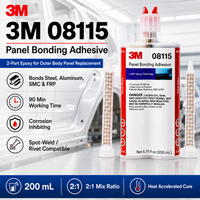 Original 3M 08115 Automobil-Paneelklebstoff 200ml Zweikomponenten-Epoxid für Schweißklebung Stahl-Aluminium-Reparatur