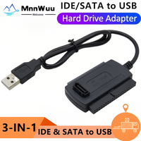 SATA to USB 3 IN 1 USB to SATA IDE Cable SATA IDE Adapter SATA IDE to USB Converter for 2.5 Inch SSD HDD Support Windows MAC OS