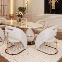 Gepolsterte Moderne Esszimmerstühle Luxuriöse Stilvolle Konferenz-Akzentstühle Büro-Thronstühle Sillas Para Comedor Möbel