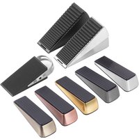 1PC Zinc Alloy Wedge-Shaped Stopper Door Stopper with Hidden Rubber Door Clamp Blocks the Bottom of the Door, Home Decoration To