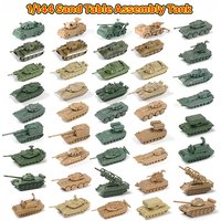 4pcs/Set 1/144 WWII Tiger China HQ17 Air Defense Missile CHN-15 Light Tank 4D Assembly Model Sand Table Children Toy