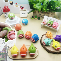 Squishy Pop Out Tongue Animal Fidget Toys, Cute Pufferfish Turtle Pig Goldfish Stress Relief Squeeze Toy, Novelty Funny Vent Toy
