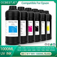 1000ML UV Curable Ink for Epson i3200 DX5 DX7 TX800 XP600 L800 L1800 L805 DX10 DX4 Printhead UV LED Ink For For Epson L800 L1800