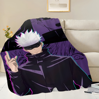 Comfort Warm Soft Plush Blanket Suitable for Sofa Living G-Gojo Room S-Satoru Office Bedroom Travel Anime Manga Flannel Gift