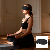 3D Barely-There Eye Mask,100% Light Blocking, Ultra-Soft, Skin-Friendly & Breathable for Meditation, Yoga and Relaxation