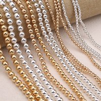 Naturalny hematyt kamień KC złoty/srebrny kolor platerowane koraliki okrągłe luźne koraliki do tworzenia biżuterii DIY bransoletki akcesoria naszyjnikowe