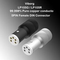 Viborg LP105G / LP105R 24k Gold Plated Copper Insulator 5pin DIN Connector Plug Jack LP Turntable Recorder Vinyl Female