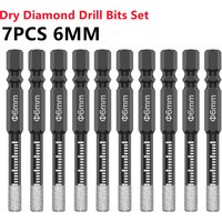 6mm Hexagonal Shank Brazed Dry Ceramic Tile Drill Bit Marble Granite Vitrified Tile Hole Opener Diamond Drill Bit Hole Saw