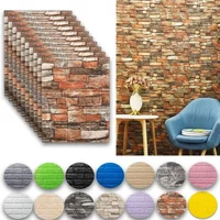10pcs 3D Foam Wall Panels Self-Adhesive Decor Thickened Wallpaper for Living Room Bedroom Interior Decoration Wallpaper