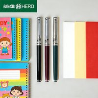 Hero 240 Retro Fountain Pen Set for Students Kids School Writing Practice Classic Metal Plane Nib Vintage Style Stationery Gift