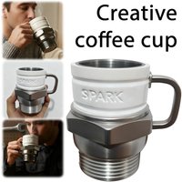 Spark Plug Mug Industrial Coffee Cup For Car Enthusiasts Collectors Mechanics Home Office Desk Garage Display Birthday Gift