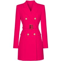 Women's Long Sleeve Buttons Double Blazer Jacket Women 2025 New Office Lady Designer Breasted Belted Blazer Dress Spring Autumn