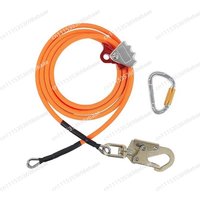 Steel Wire Positioning Rope Adjustable Tether Triple-Lock Fall Arrester for Tree Mountaineering Safety