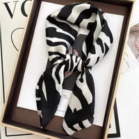 New Literary Fashionable Bandana Imitation Silk 70*70cm Temperament Square Scarves Women Spring/Summer Soft Satin Scarf