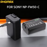 PHOMAX 2250mAh NP-FW50 NPFW50 Battery Type-C direct charge for Sony a6400 a6000 zve10 a6300 a 7 m2 a7r2 a6100 A5100 NEX-7 NEX-F3
