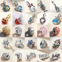 Exquisite Jewelry Red Apple Bell Wreath Multi Form Bead Pendant 925 Silver Suitable for European Original DIY Bracelet Creation