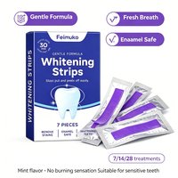 7/14/21/28 Pieces Teeth Whitening Strips 30 Mins Fast Brightening Remove Yellow Stains Gentle Formula Fresh Breath Oral Care Kit