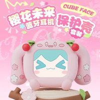 Bilibili Hatsune Miku CUBE FACE LCD Touch Screen TWS Earphones Gift Box Interactive Display Bluetooth Birthday Gift