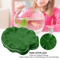 10PCS Set Artificial Artificial Floating Lotus Leaf Simulation Texture Floating Design Aquarium Decoration Water Resistance