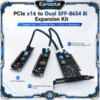 External Splitter Card PCI-E to SFF-8654 8i Adapter Card SlimSAS 4.0 Graphics Card PCIe GPU Bifurcation Riser Kit