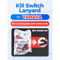 Safety Kill Switch Lanyard Clip Key for Yamaha Outboard Motors & Jet Ski, Emergency Stop Cord, OEM 682-82556-00 Compatible