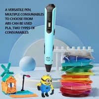 3D Printing Pen Lcd Display Screen 1.75Mm Abs Pla 0.7Mm Diameter Material Kids Diy Drawing Pens Christmas Birthday Gifts