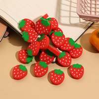 10Pcs/Lot Cute Furit Strawberry Erasers Kawaii Cartoon Kids Student Pencil Rubber Eraser for School Office Supplies Stationery